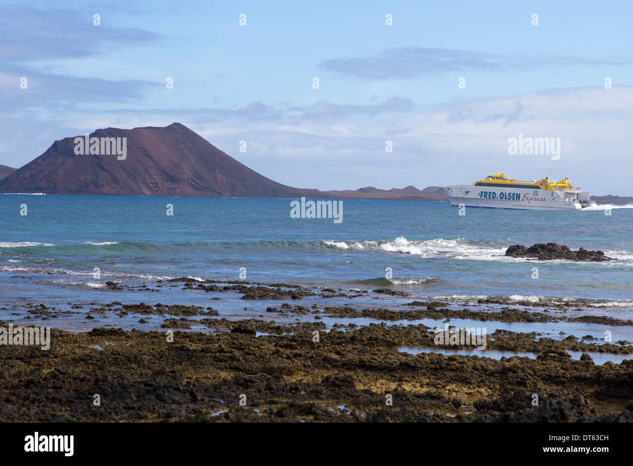 Lobos Insel Fähre Stockfoto