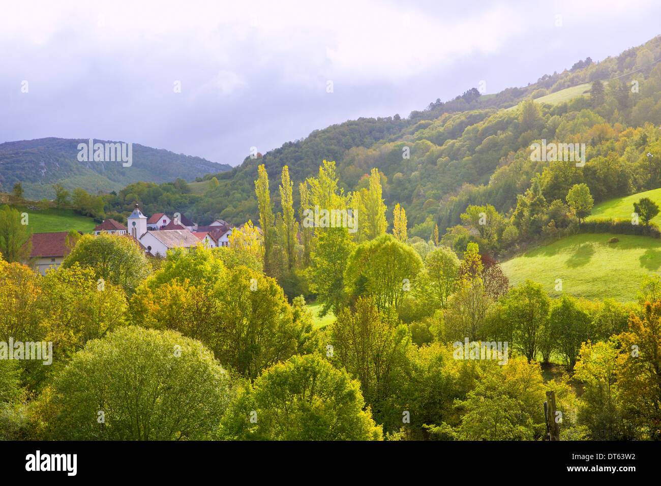 Aribe auf Azcoa Aezcoa Tal der Pyrenäen in Navarra-Spanien Stockfoto