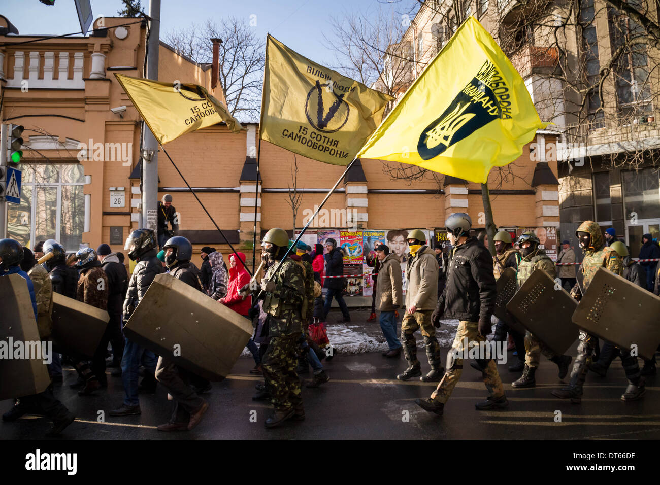 Euromaidan 2014 Proteste in Kiew, Ukraine Stockfoto