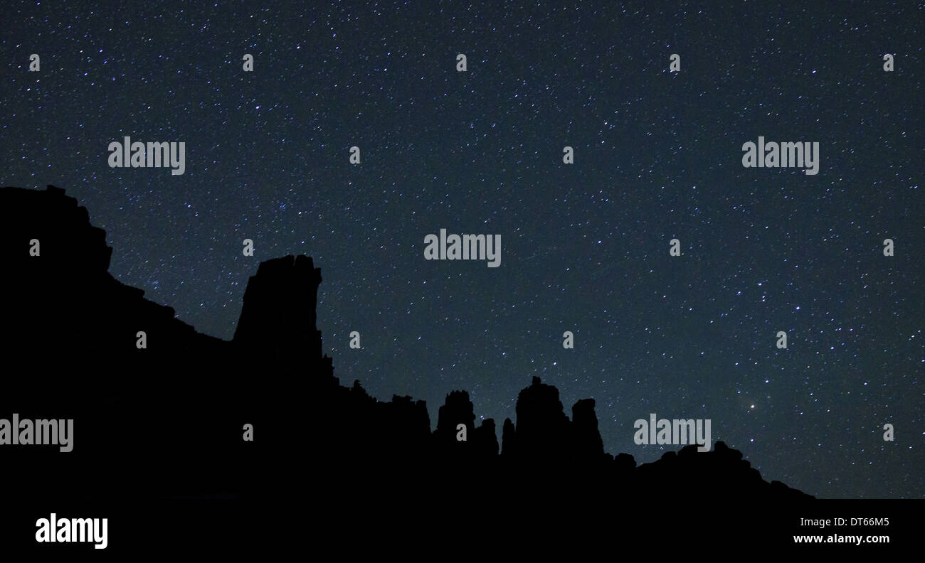 Night Sky, Moab, Utah, USA Stockfoto