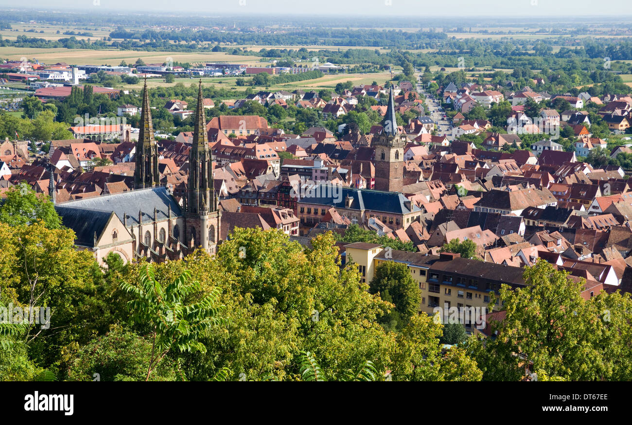 Ansicht von Obernai Elsass Frankreich Stockfoto