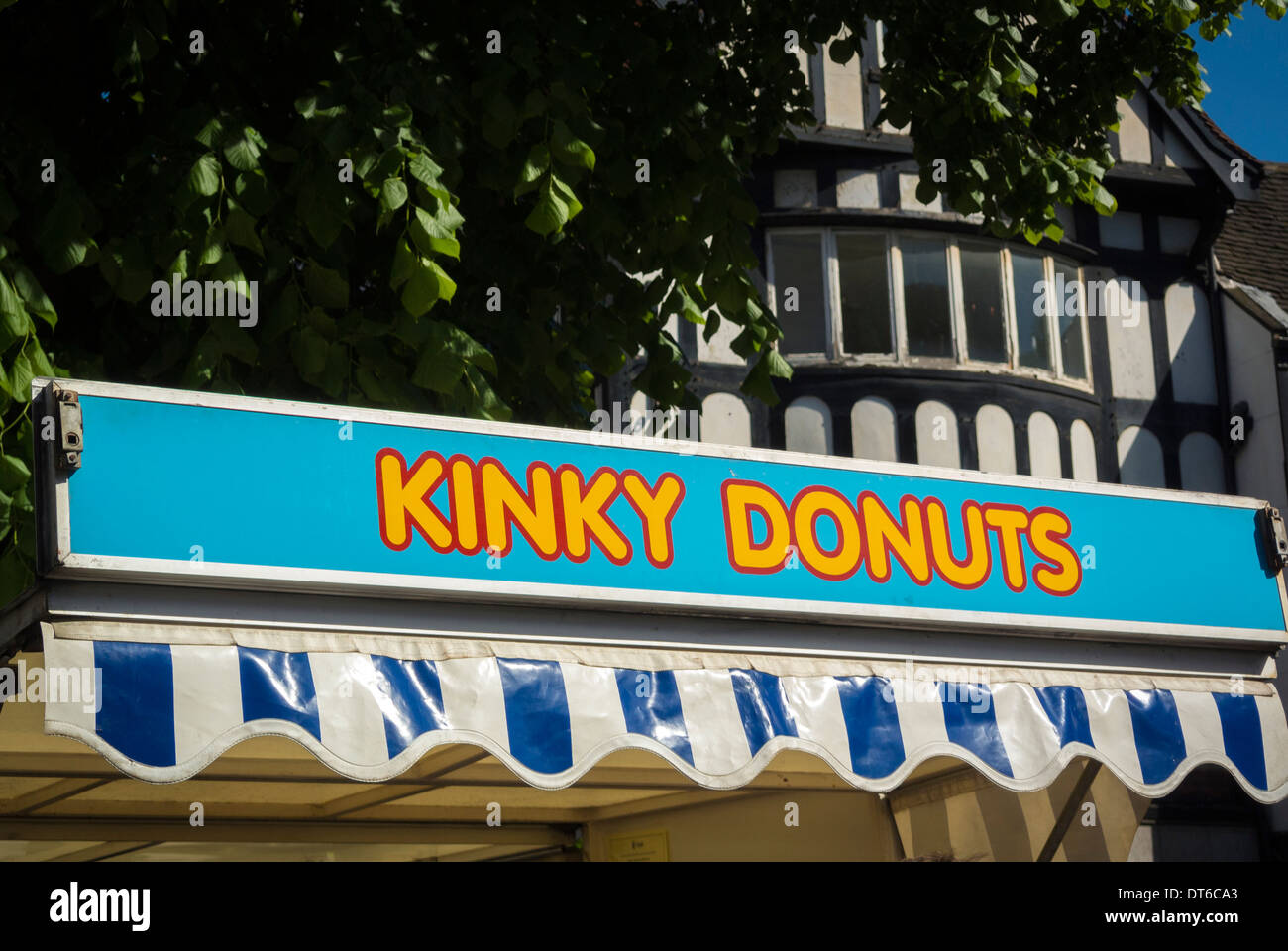 Versaute Donuts Zeichen auf Fast-Food stall Stockfoto