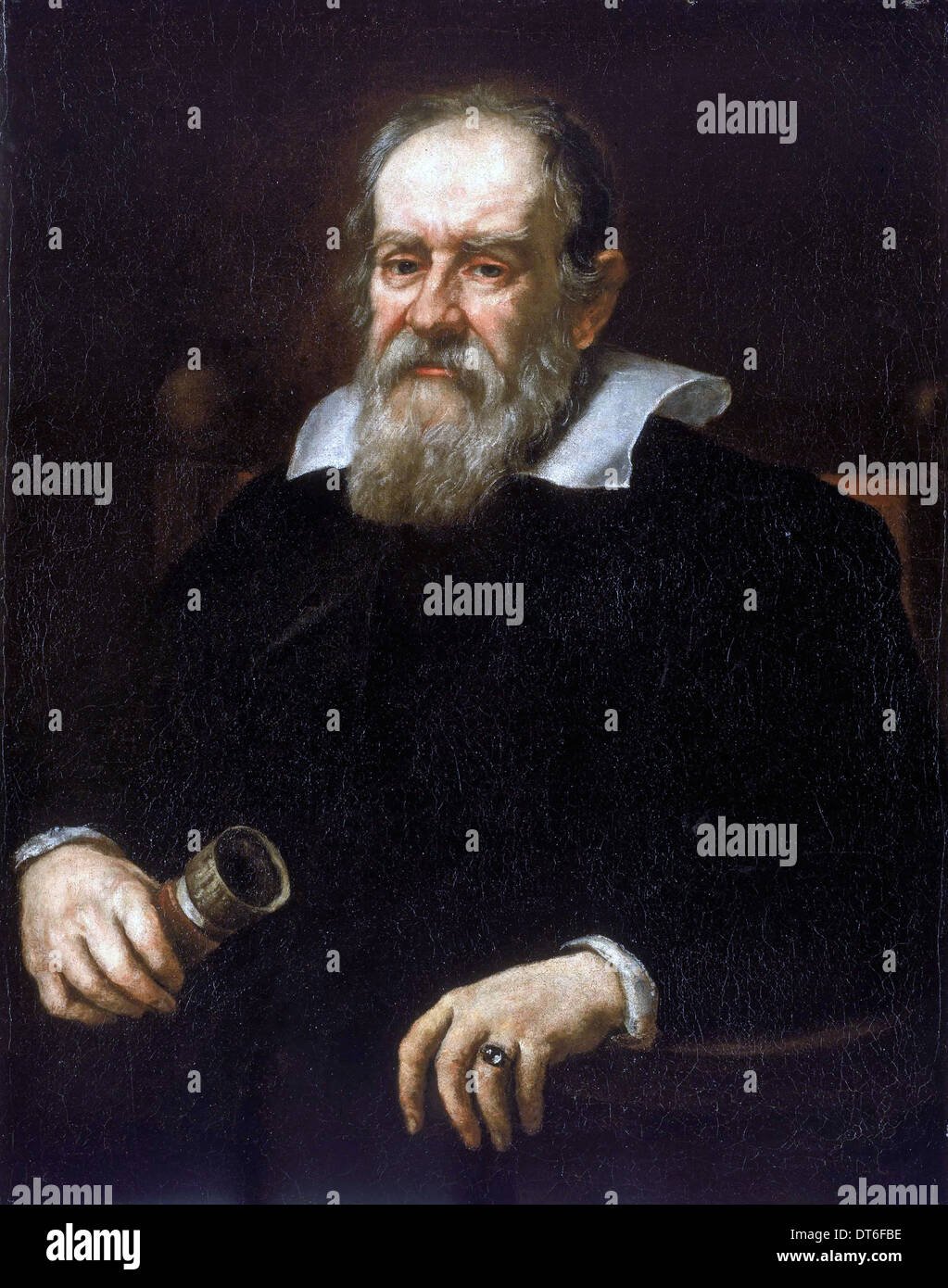 GALILEO GALILEI (1564-1642), italienischer Astronom und Mathematiker in der 1636-Porträt von Justus Sustermans Stockfoto