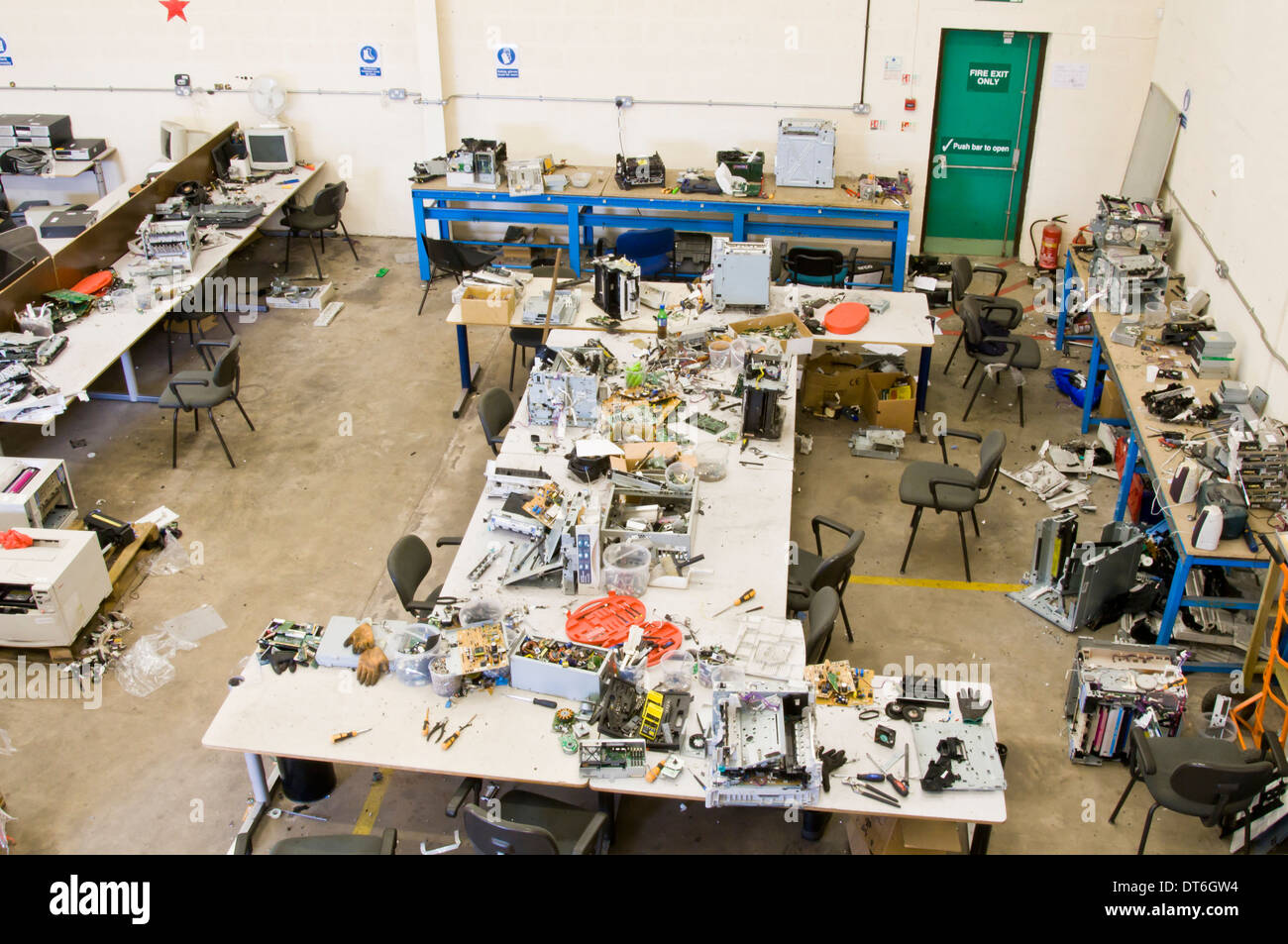 Computer-Reparatur-Raum Stockfoto