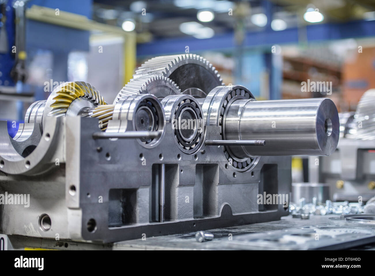 Industrielle Getriebe-Fabrik Stockfoto
