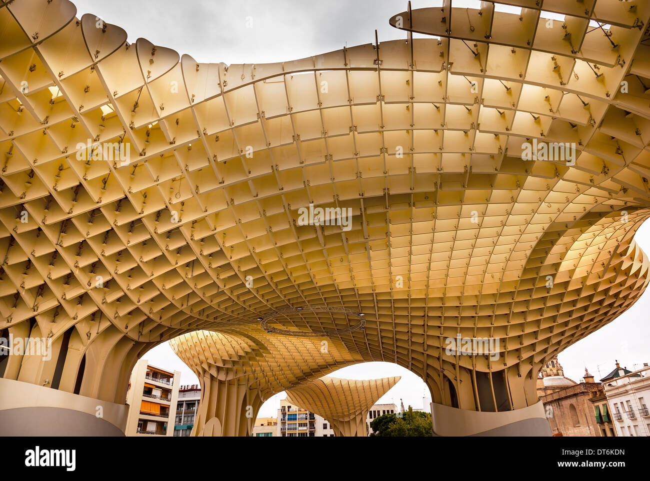 Die Pilze Metropol Parasol Sevilla Andalusien Spanien. Weltweit größte Holzkonstruktion. Im Jahr 2011 abgeschlossen Stockfoto