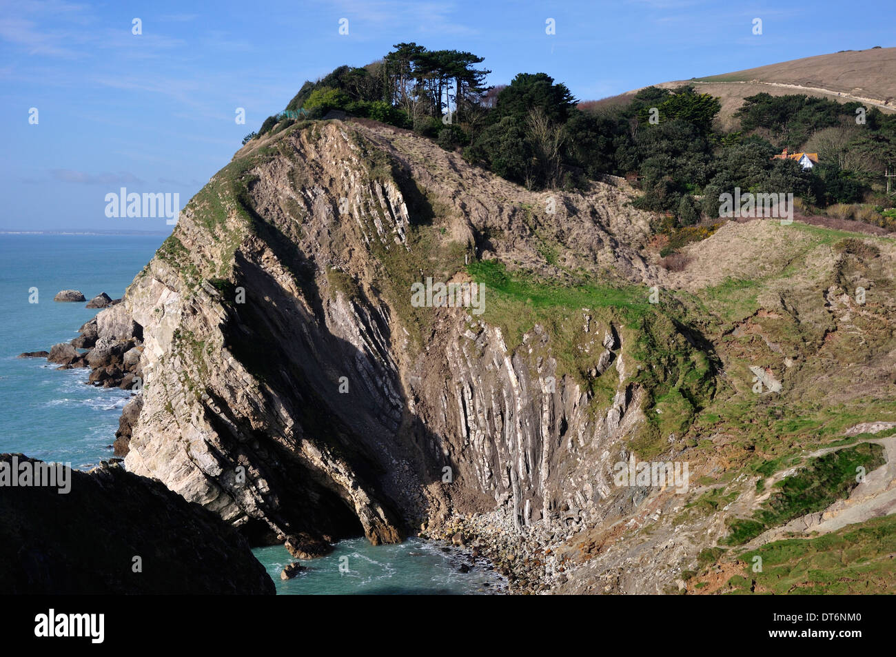 Ein Blick auf Stair Hole bei Lulworth Dorset auf der Jurassic Coast UK Stockfoto