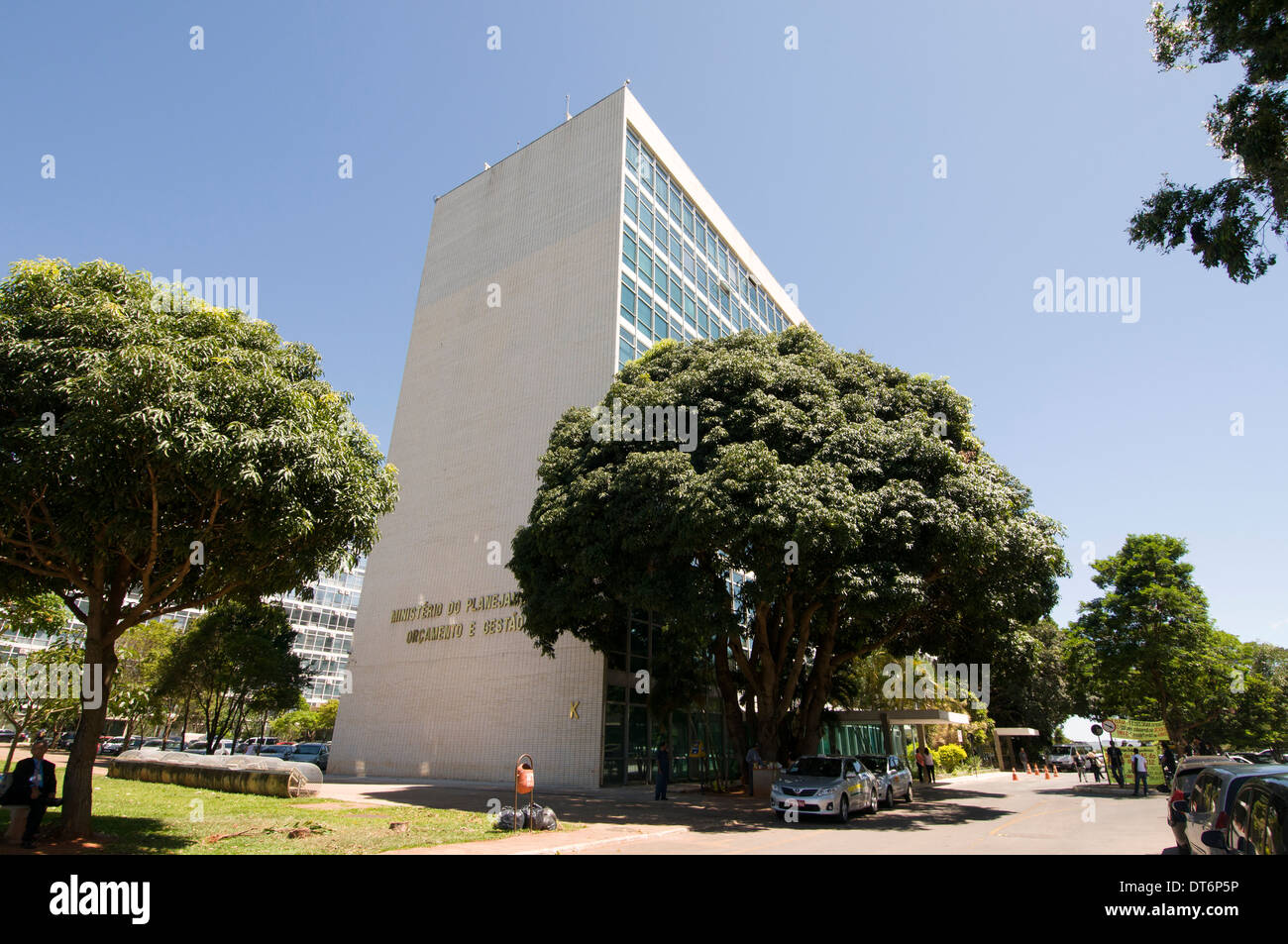 Ministerium für Planung, Budget und Management an der Esplanada Dos Ministerios in Brasilia, Brasilien. Stockfoto