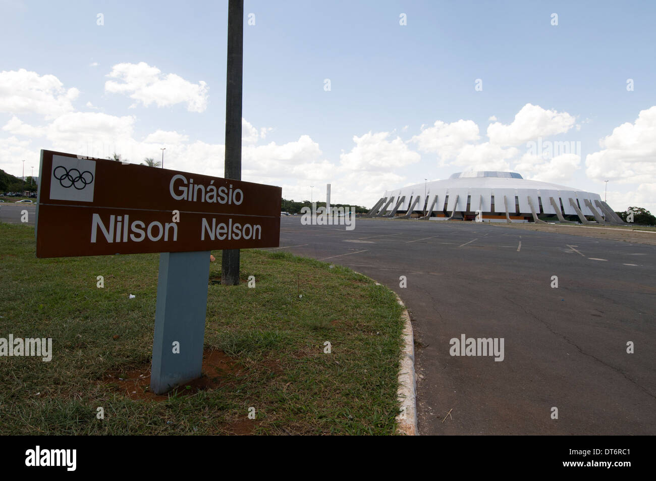 Das Ginasio Nilson Nelson Gymnasium ist eine indoor-Sport-Arena in Brasilia, Brasilien Stockfoto