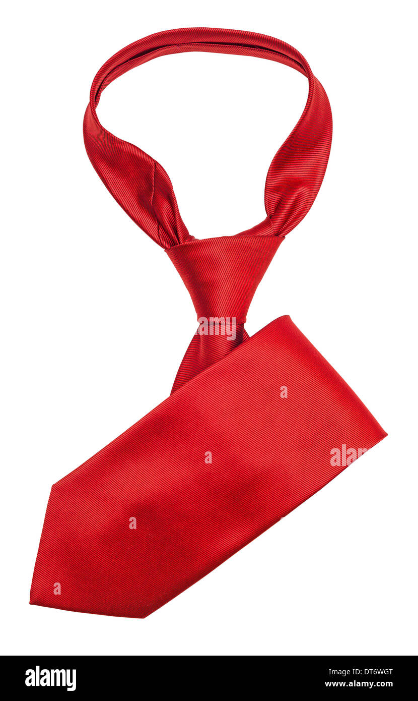 Rote Eleganz binden isolierten auf weißen Hintergrund Stockfoto