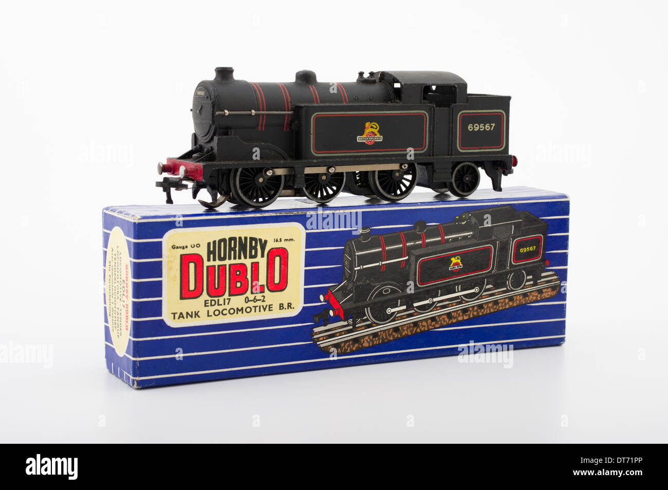 Hornby Dublo EDL17 Tank Locomotive Zug klassische Brtish Kinderspielzeug Stockfoto