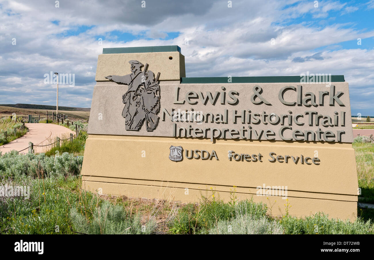 Great Falls, Montana, Lewis und Clark National Historic Trail Interpretive Center Stockfoto