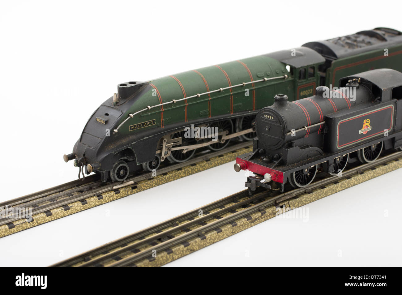 Hornby Dublo grün Stockente Modell Zug mit EDL17 Tank Locomotive Zug klassische britische Kinderspielzeug Stockfoto
