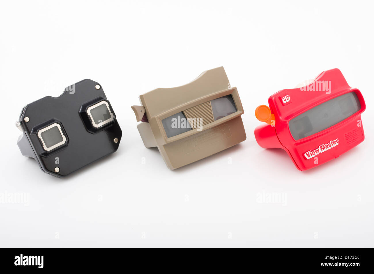 View-Master stereoskopische 3D Viewer Spielzeug frühen Modelle von Sawyer später Fisher-Price Stockfoto