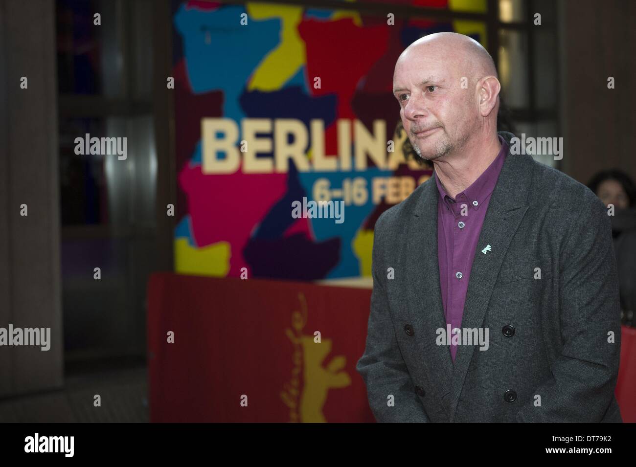 Berlin, Deutschland. 10. Februar 2014. Nick Hornby besucht die "A long Way down" Premiere während der 64. Berlinale International Film Festival im Grand Hyatt Hotel am 10. Februar 2014 in Berlin, Deutschland. Goncalo Silva/NurPhoto/ZUMAPRESS.com/Alamy © Live-Nachrichten Stockfoto