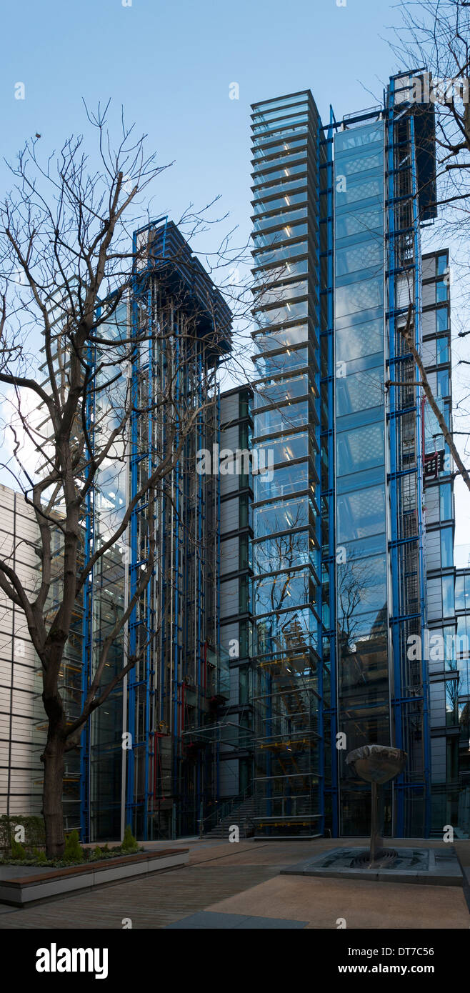 Richard Rogers entworfen Gebäude & Heimat der historischen Lloyd's / Lloyds register des Verschiffens. 71, Fenchurch Street. London-UK Stockfoto