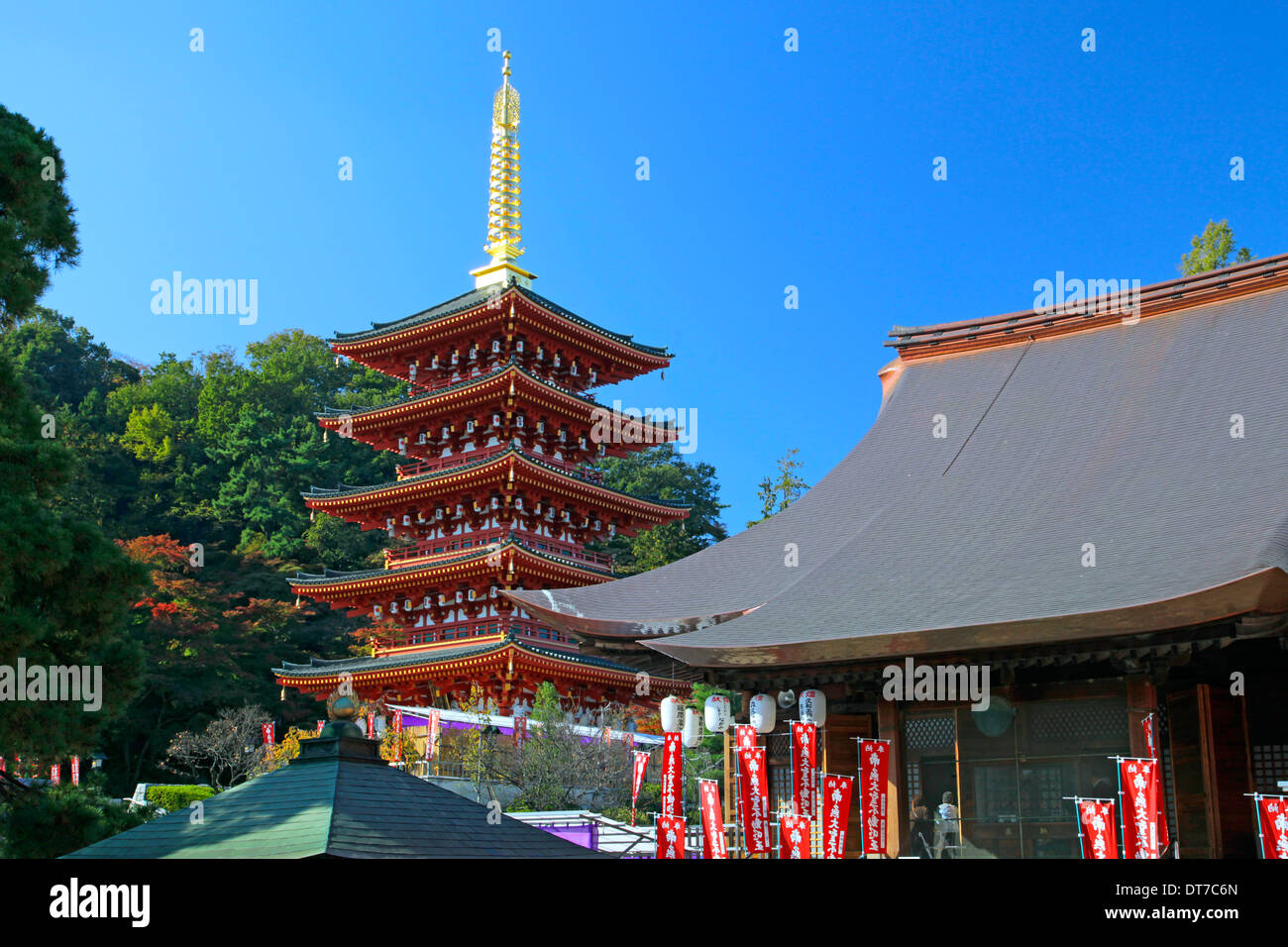 Takahata Fudo Tempel fünf Pagode Tokio Japan Stockfoto
