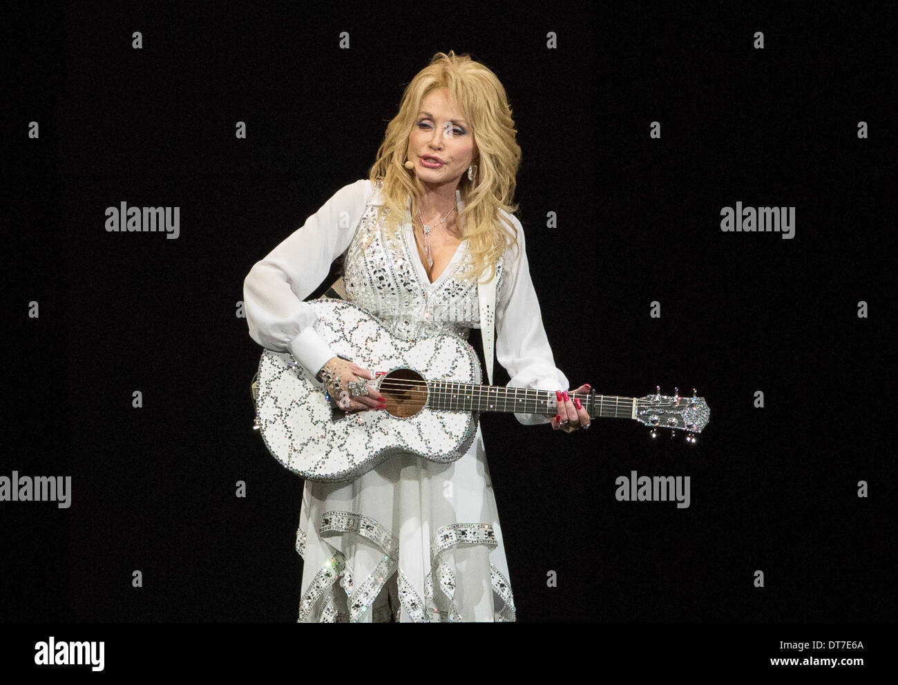 Dolly Parton Durchführung in Melbourne, 11. Februar 2014. Stockfoto
