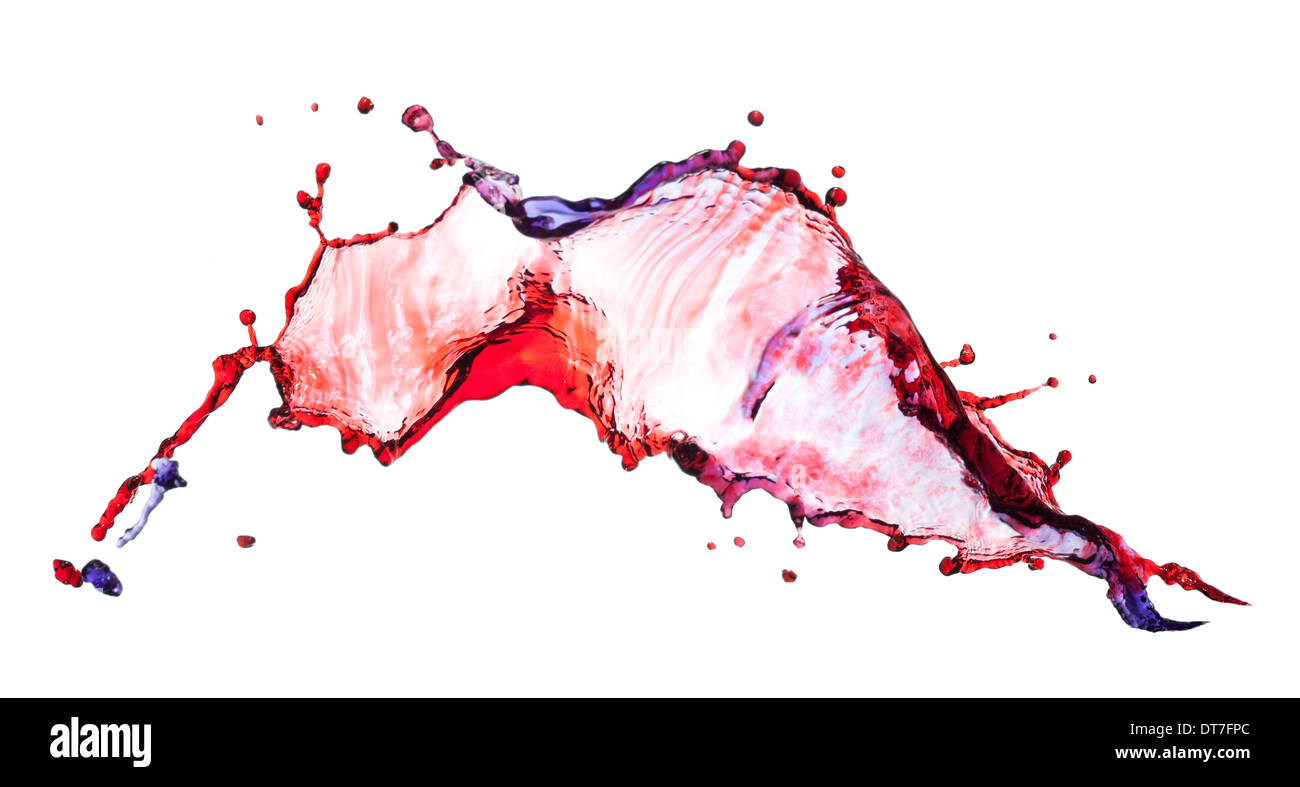 fliegende Spritzer von Mischfarben Stockfoto