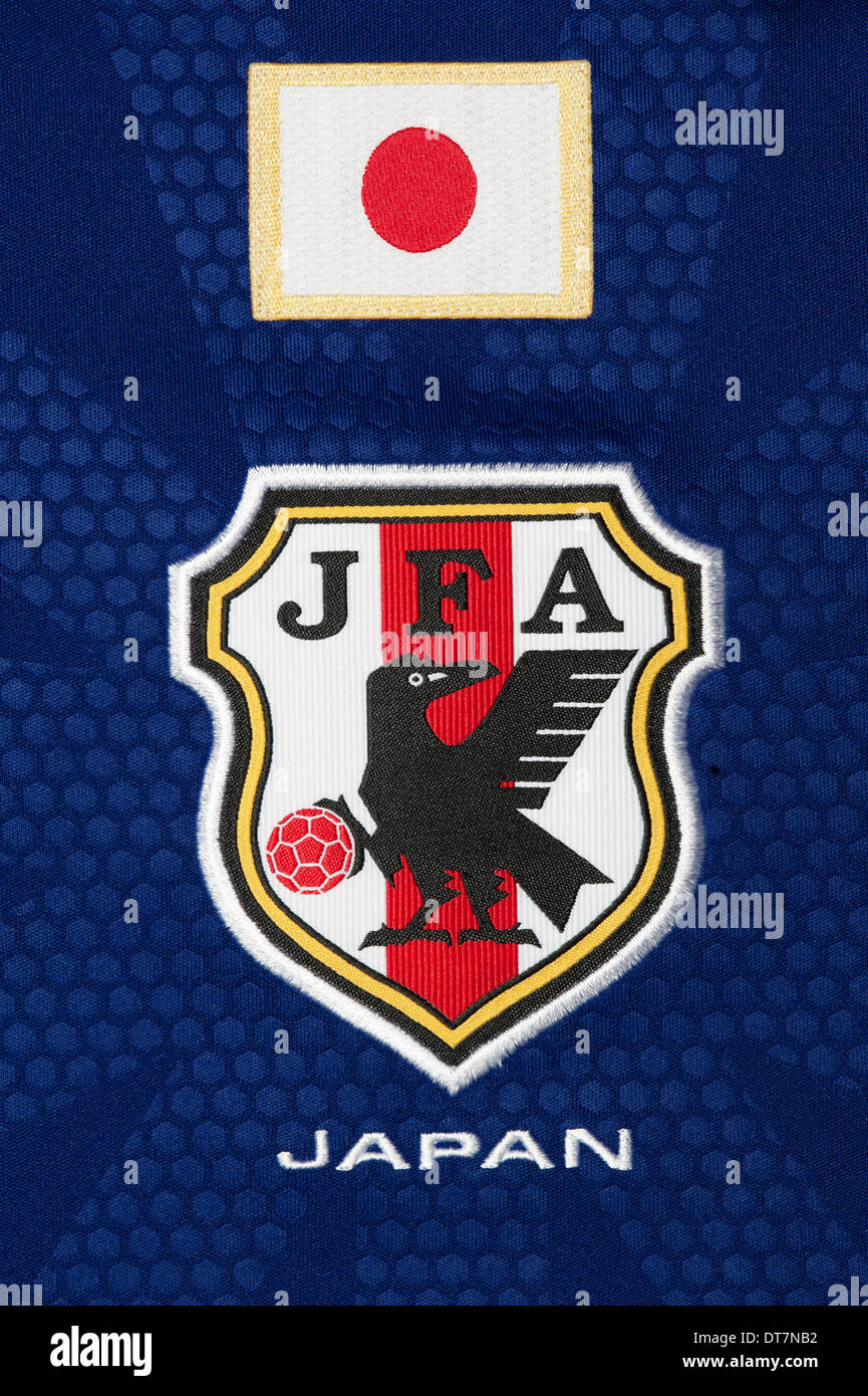 Nahaufnahme von der japanischen Fußball-Trikot Stockfoto