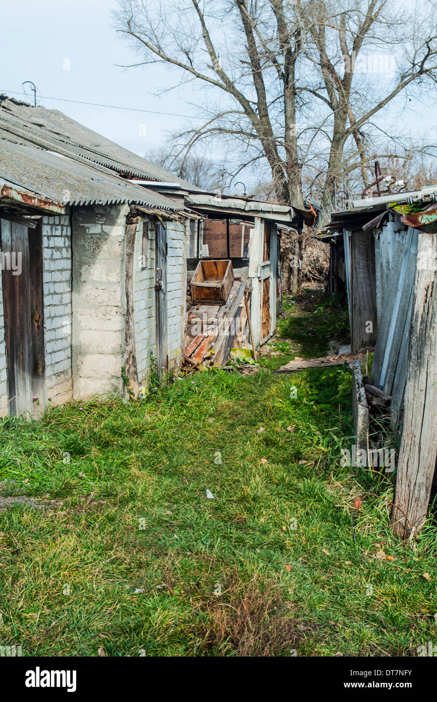Foto Häuser der alten im Dorf Stockfoto