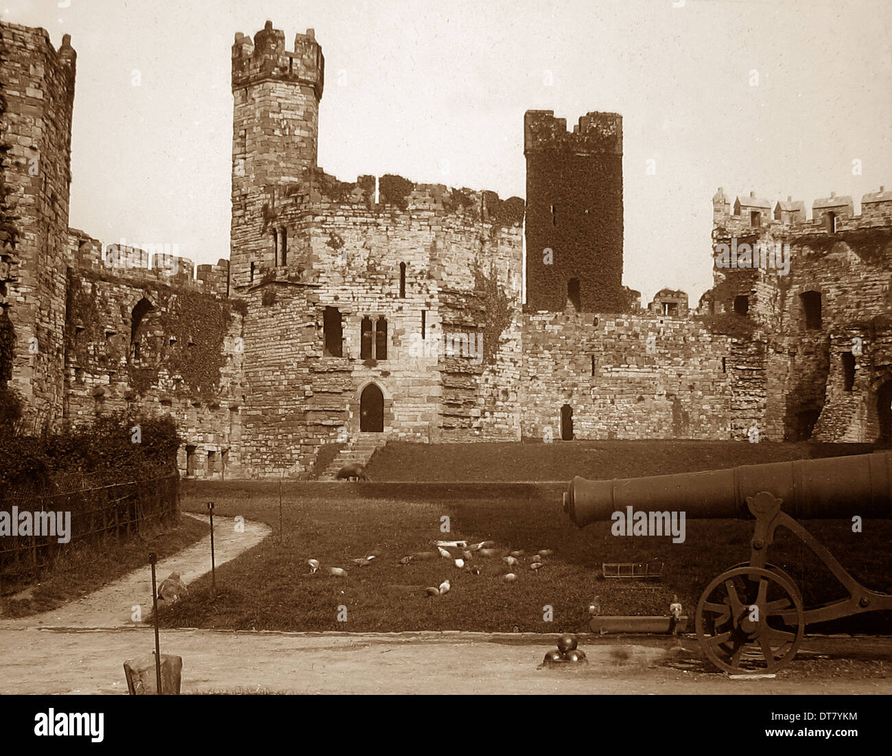Caernarvon Castle viktorianischen Zeit Stockfoto