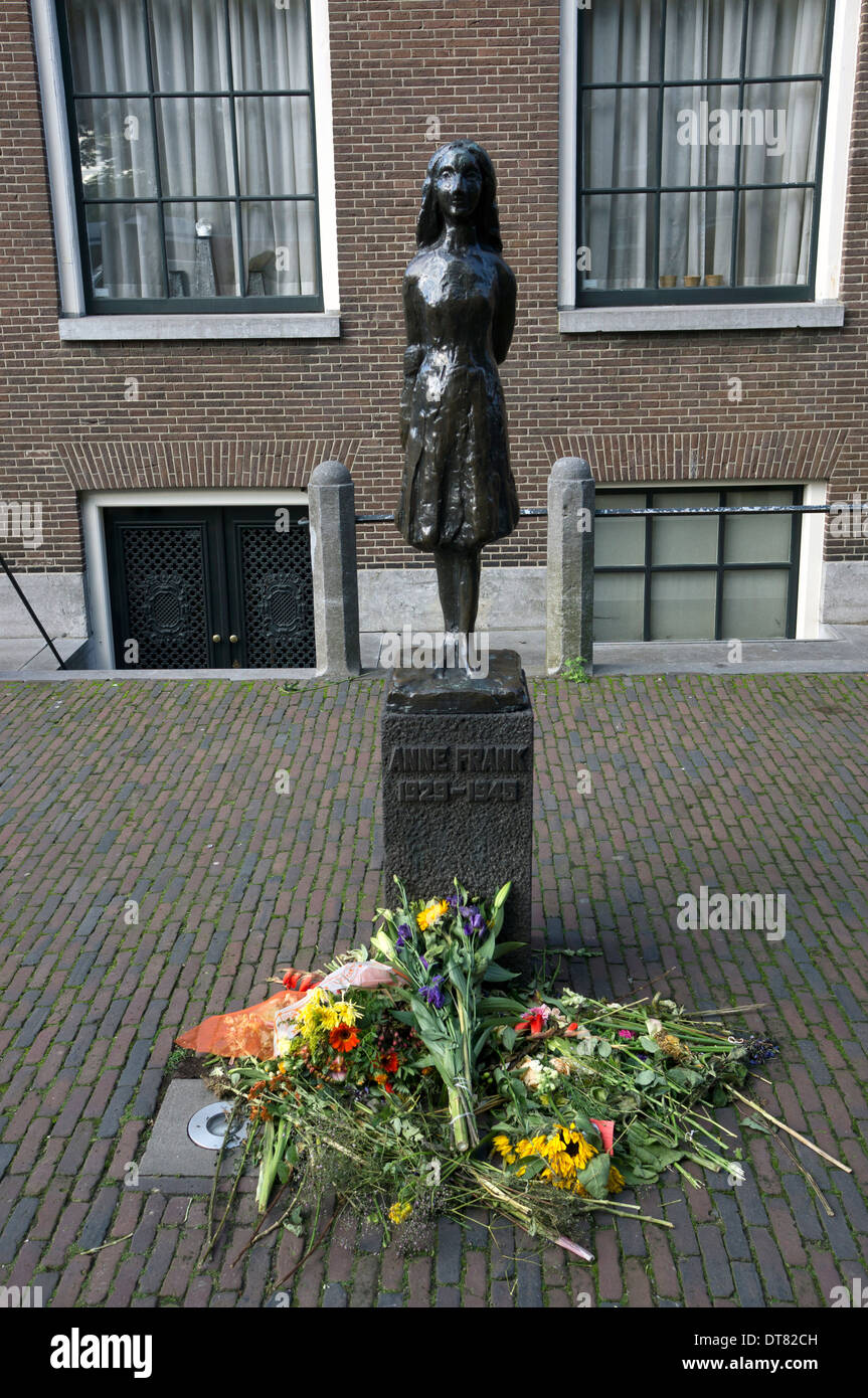 Skulptur, Anne Frank gewidmet. Stockfoto