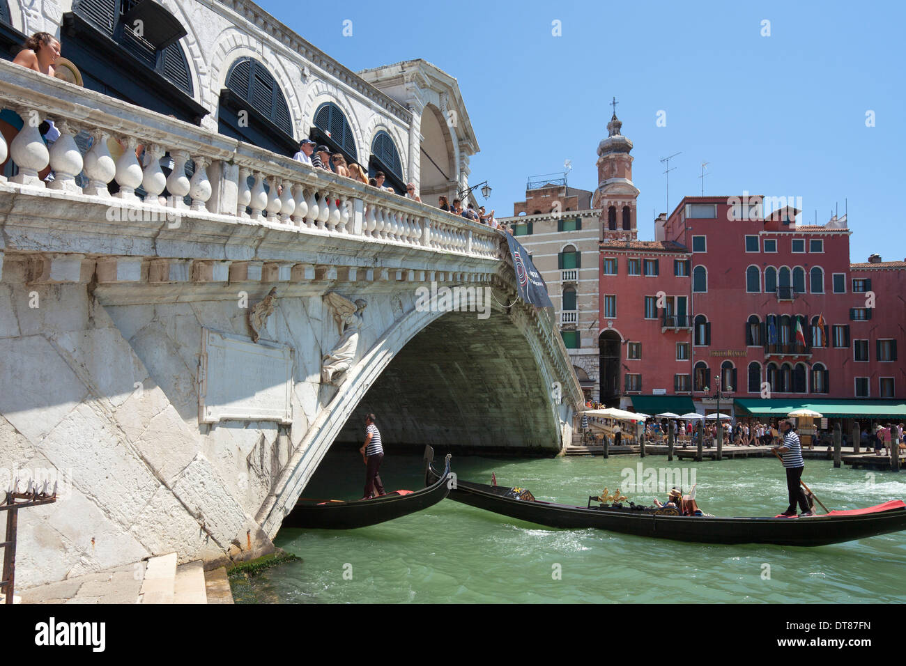 Rialto-Brücke, Canale Grande, Venedig, Italien;  Ponte di Rialto, Venezia Stockfoto