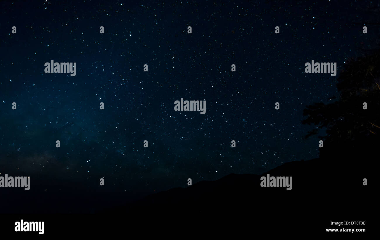 Starfield Nachthimmel mit hohen Iso milkyway Stockfoto