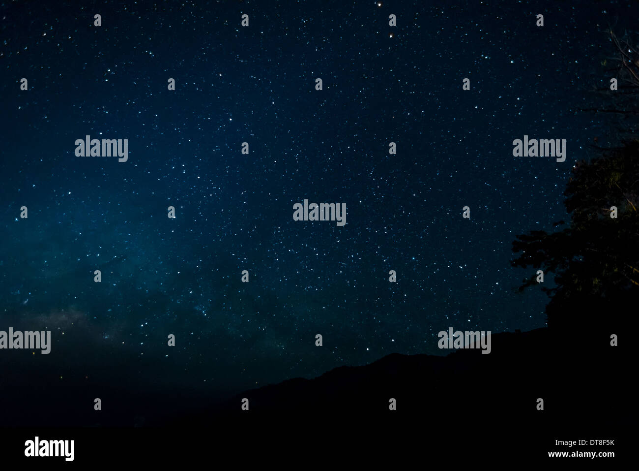 Starfield Nachthimmel mit hohen Iso milkyway Stockfoto