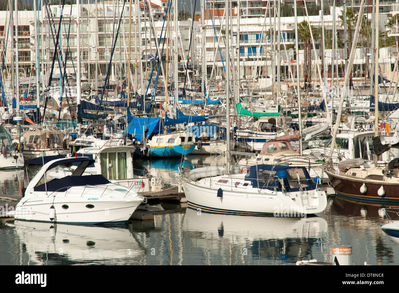 Yachthafen von Lagos in der Algarve-Portugal Stockfoto