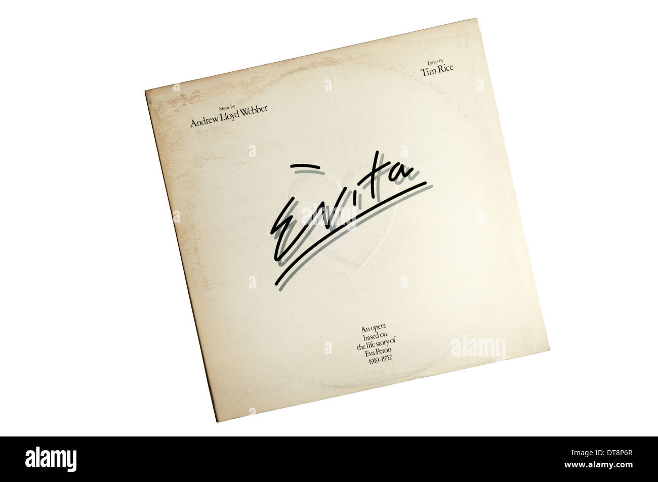 1976 23-Track Doppel-Vinyl LP cast Aufnahme von dem musical Evita, mit Julie Covington, Paul Jones & Barbara Dickson. Stockfoto