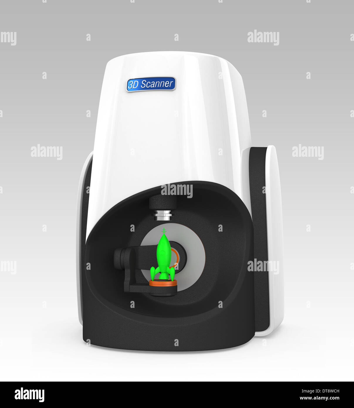 Vorderansicht des kompakten persönlichen 3D scanner Stockfoto