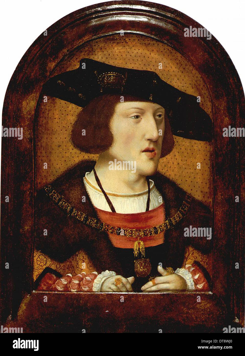 Porträt von Charles V von Spanien (1500-1558), um 1520. Künstler: anonym Stockfoto