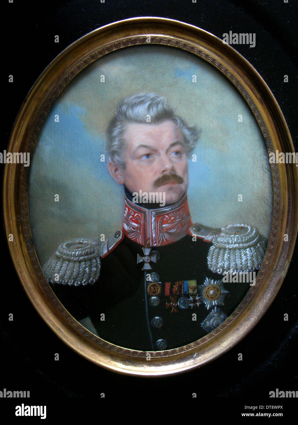 Portrait von General Graf Fjodor Nesselrode (1786-1868), vor 1868. Künstler: Marszalkiewicz, Stanislaw (1789-1872) Stockfoto