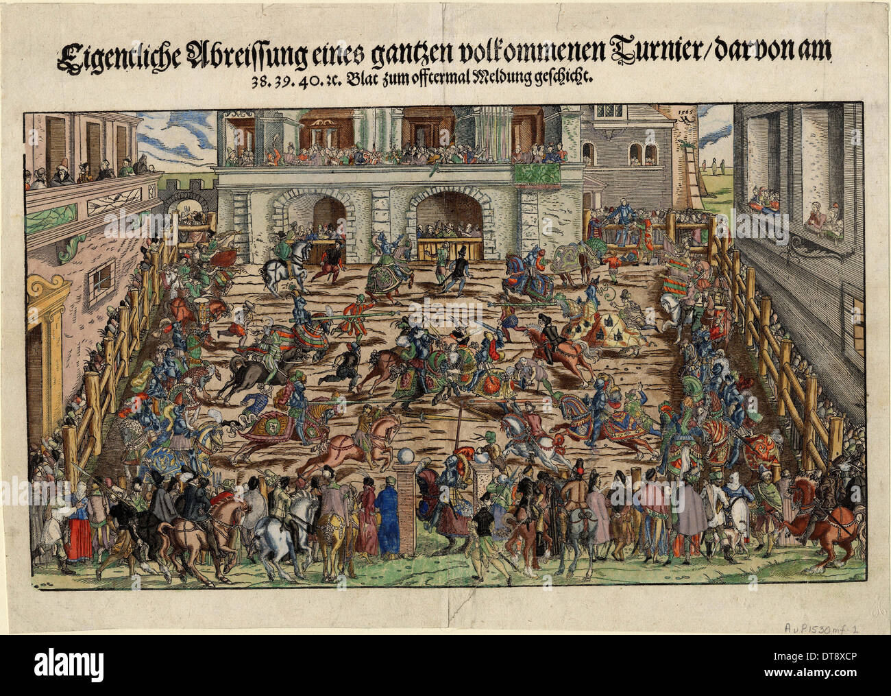 Deutsch-Ritter-Turnier, ca. 1530. Künstler: anonym Stockfoto
