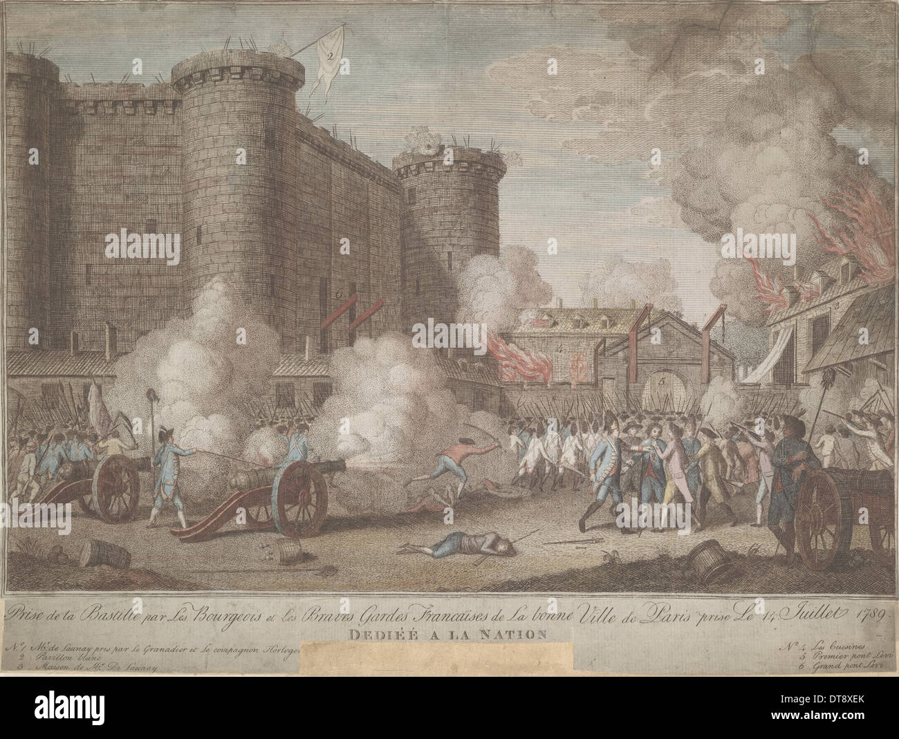 Sturm Auf Die Bastille Einfach Erklärt Der Sturm auf die Bastille am 14. Juli 1789, 1789. Künstler: anonym