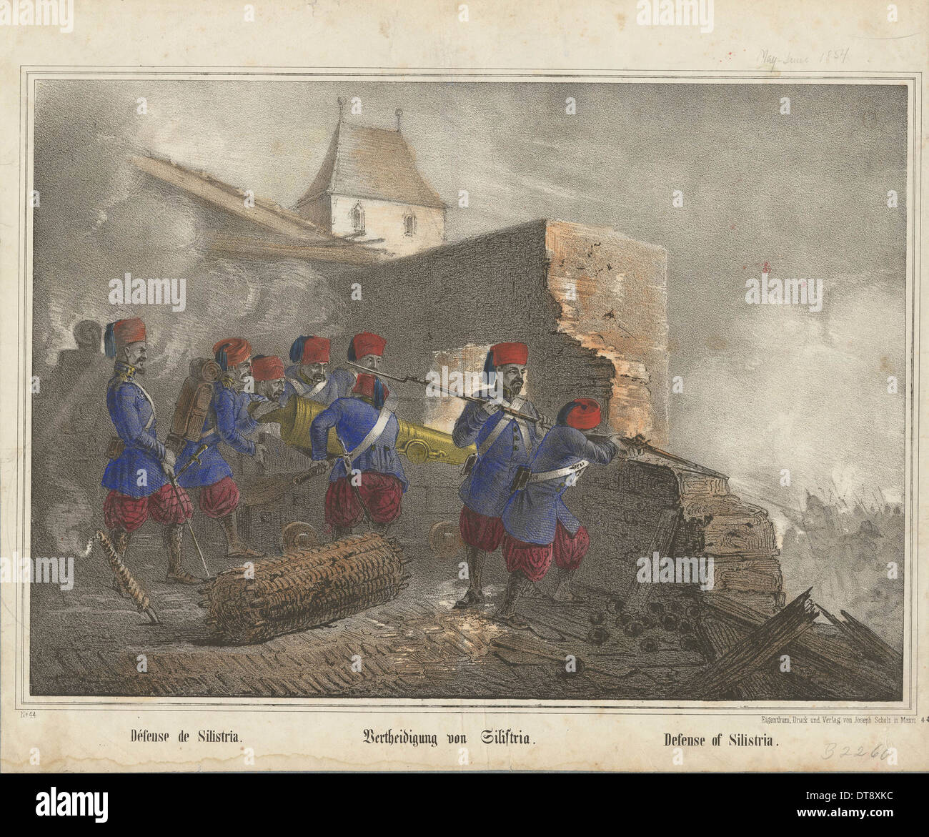 Die Belagerung von Silistra, 1854. Künstler: Scholz, Joseph (19. Jahrhundert aktiv) Stockfoto