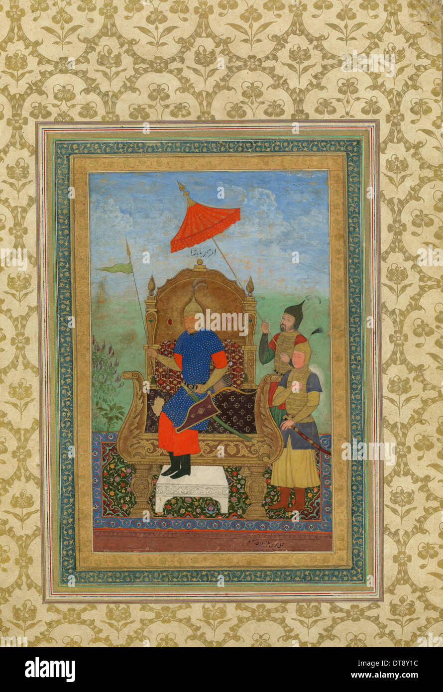 Timur Khan, ca. 1625. Künstler: anonym Stockfoto