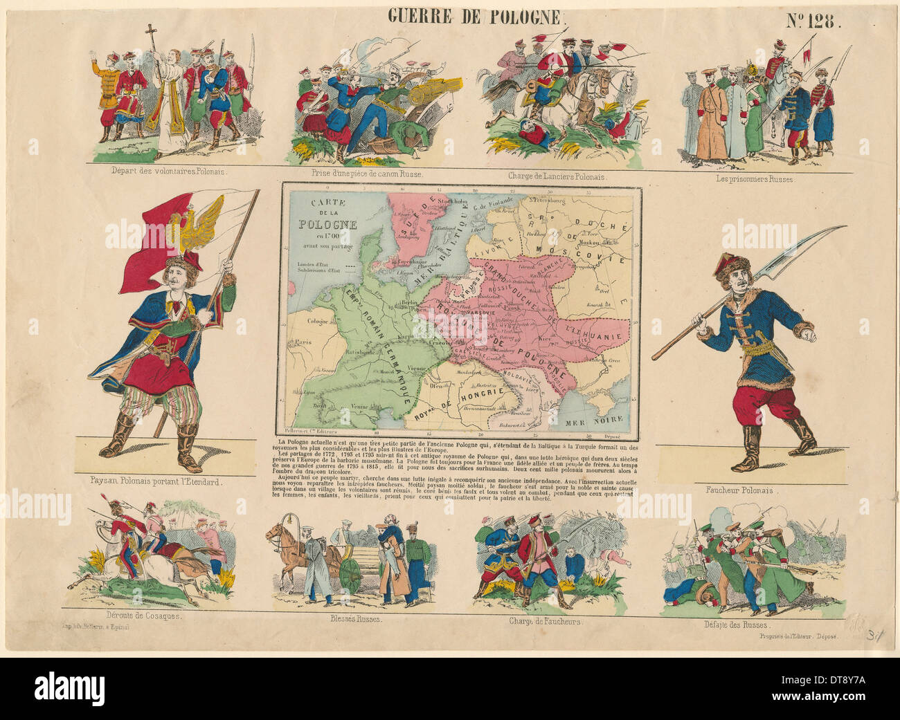 Polnischen Krieg, 1831. Künstler: anonym Stockfoto