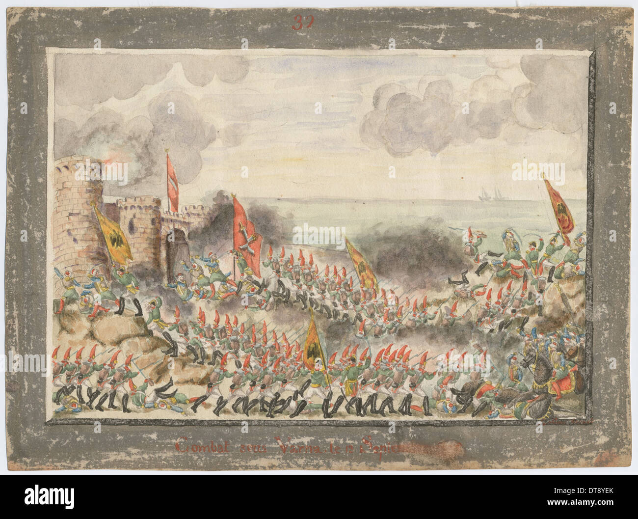Die Belagerung von Varna am September 1828, 1829. Künstler: anonym Stockfoto