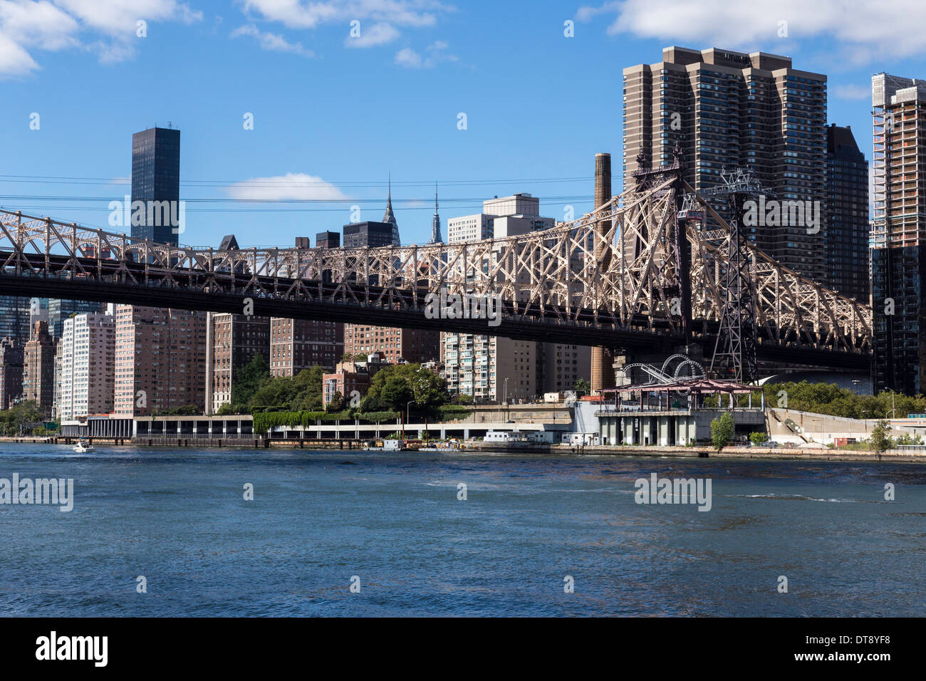 Skyline von Midtown Manhattan und dem East River, New York City, USA Stockfoto