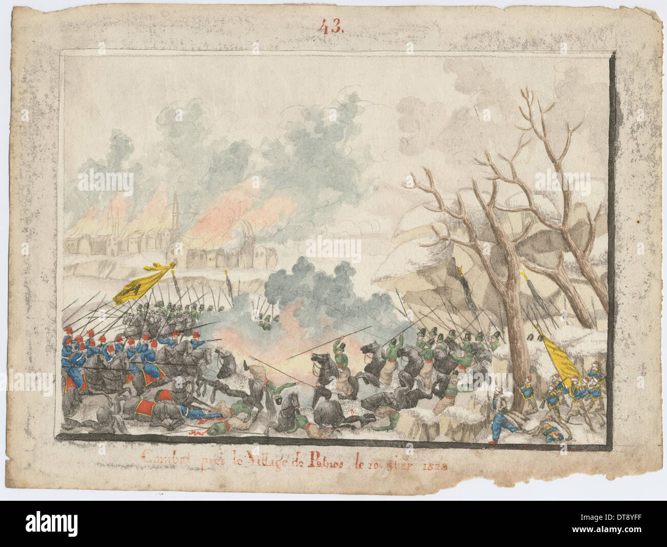 Die Schlacht von Patnos am Oktober 1828, 1829. Künstler: anonym Stockfoto