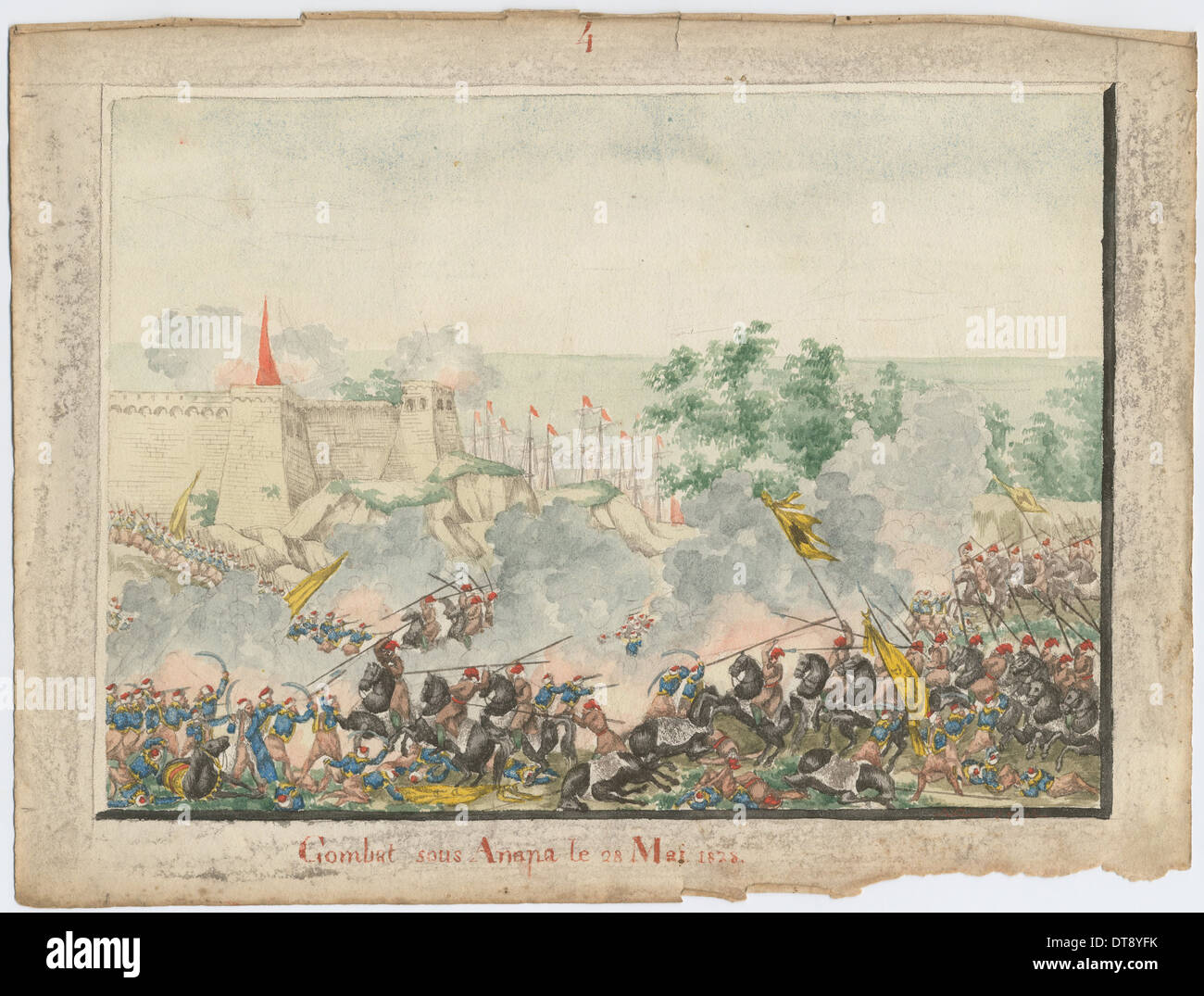Die Eroberung der Festung Anapa am 23. Juni 1828, 1829. Künstler: anonym Stockfoto