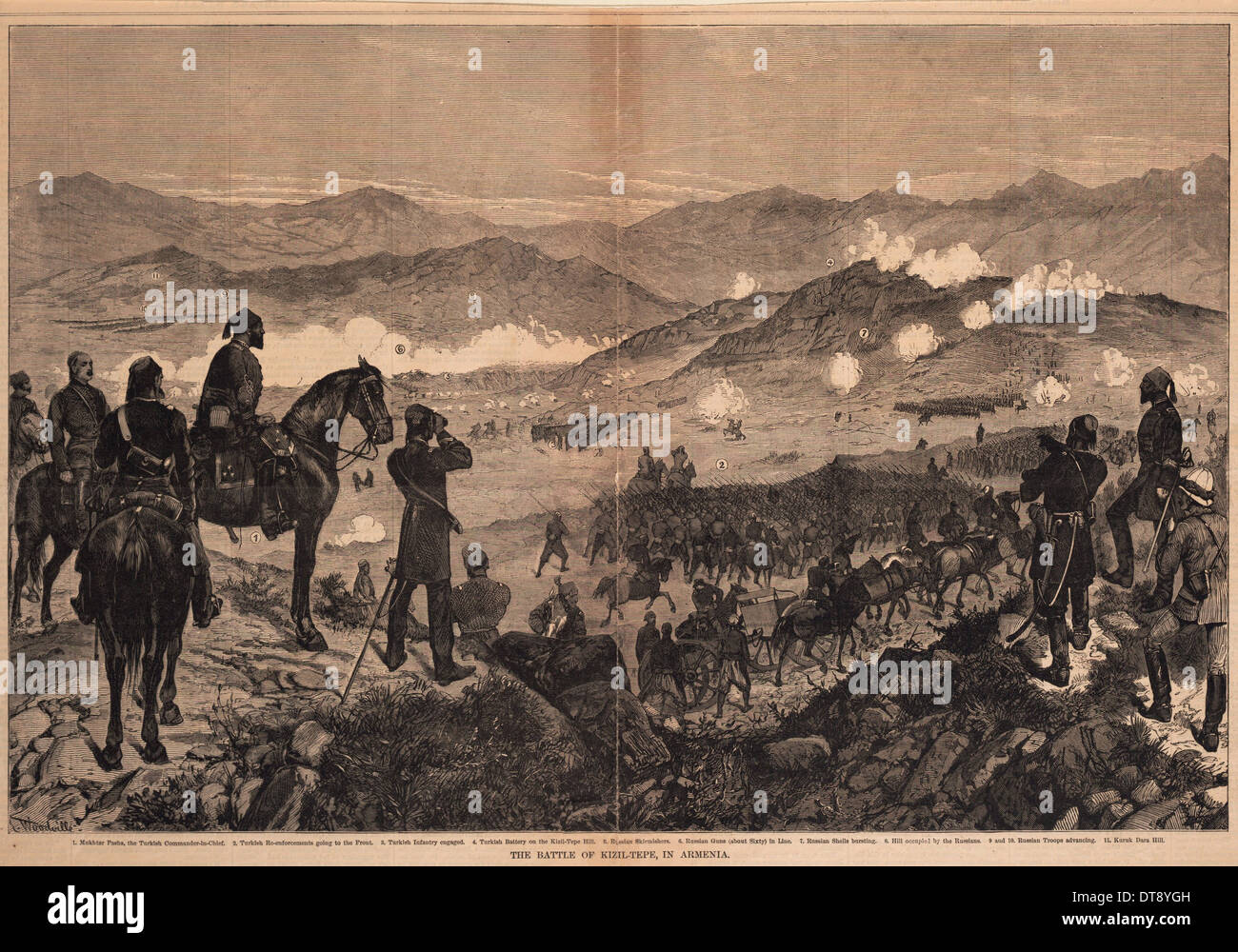 Die Schlacht von Kizil-Tepe am 25. Juni 1877, 1877. Künstler: anonym Stockfoto