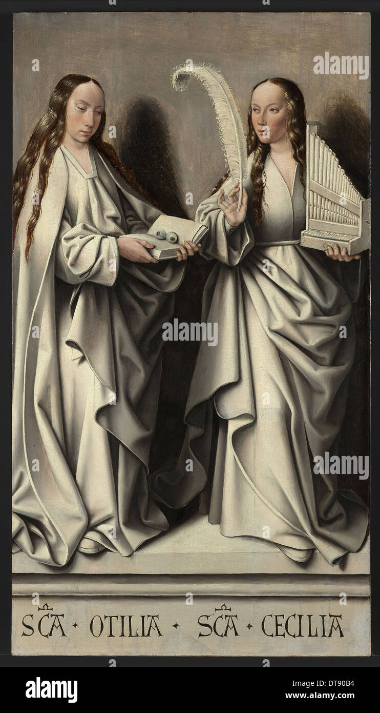 Heilige Ottilia und Cecilia (Panel des St Anne Altarbild), ca. 1503-1506. Künstler: Meister von Frankfurt (1460-ca. 1533) Stockfoto