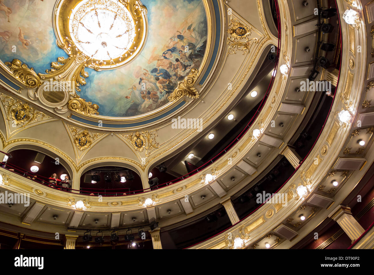 Im Inneren des National Theaters in Belgrad, Serbien Stockfoto