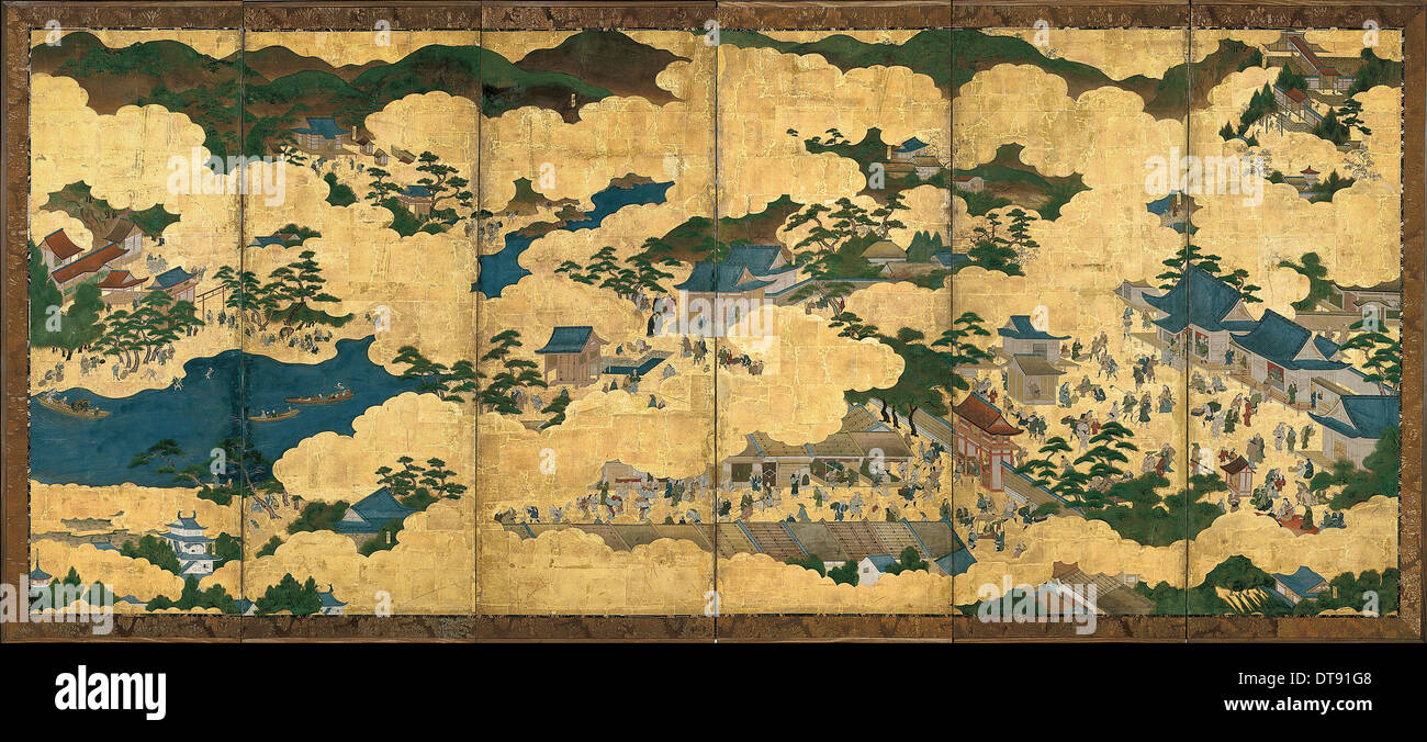 Szenen in und um Kyoto, ca. 1690. Künstler: anonym Stockfoto