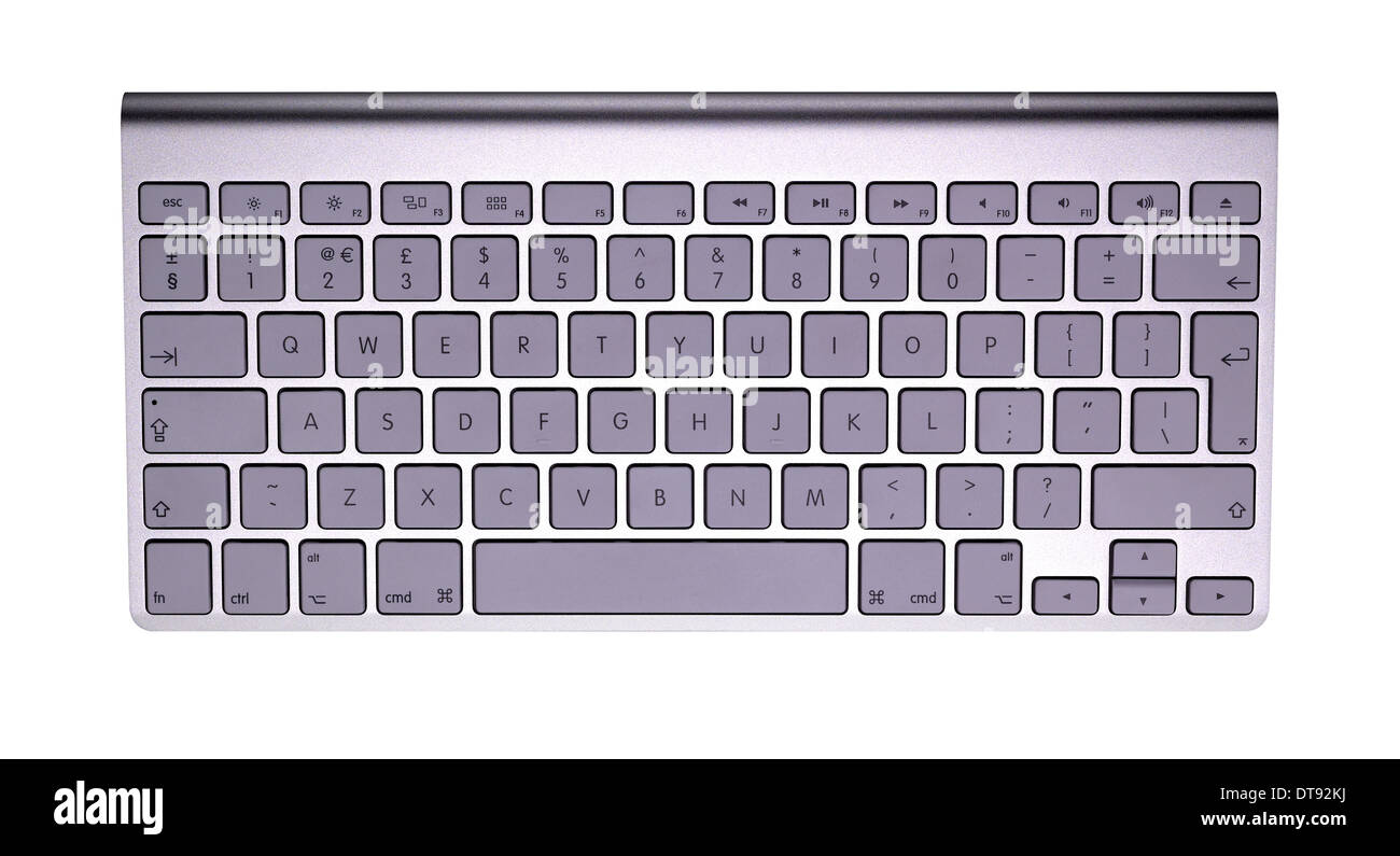 Ein Schnitt Shot eine Apple-Tastatur Stockfoto