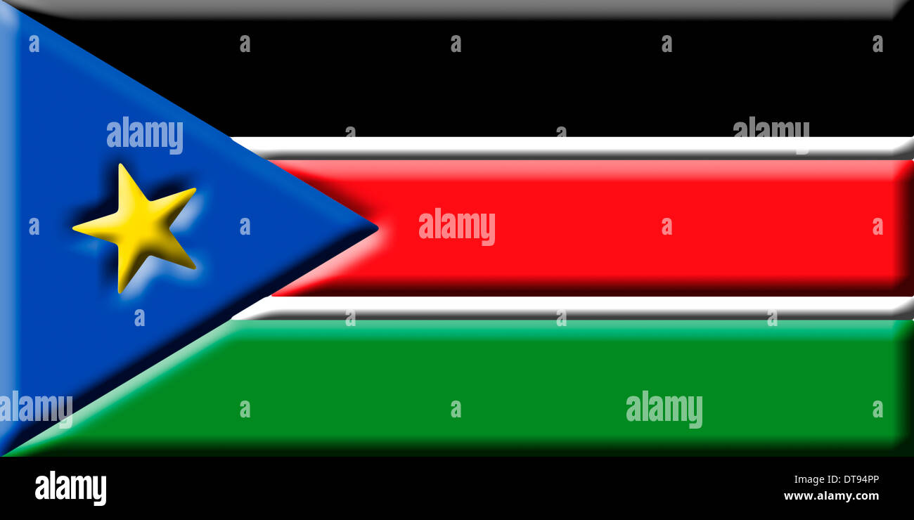 Republik Südsudan - Nationalflagge Stockfoto